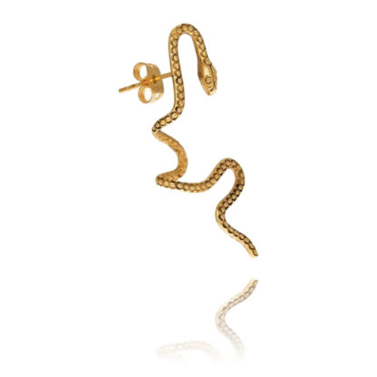 Boucle d'oreille serpent dorée - Dolita select store de bijoux fantaisie FR