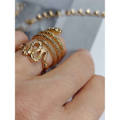 Bague serpent doré tendance - Dolita select store de bijoux fantaisie