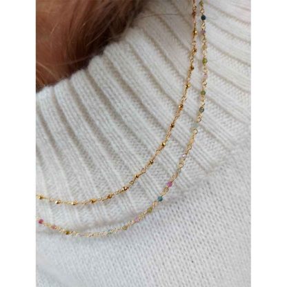 Collier perles chaîne tourmaline - Dolita bijoux marques françaises