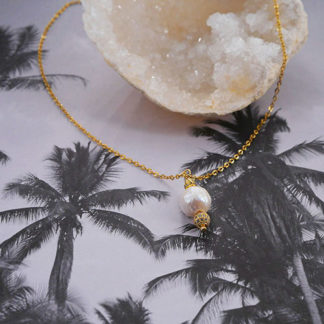 Collier perle eau douce ovale - Dolita select store de bijoux fantaisie