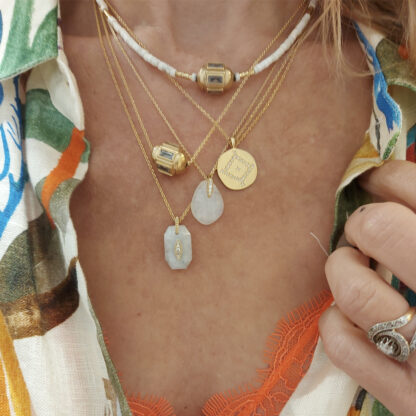 collier femme perles pierres naturelles par hanka in chez Dolita-bijoux